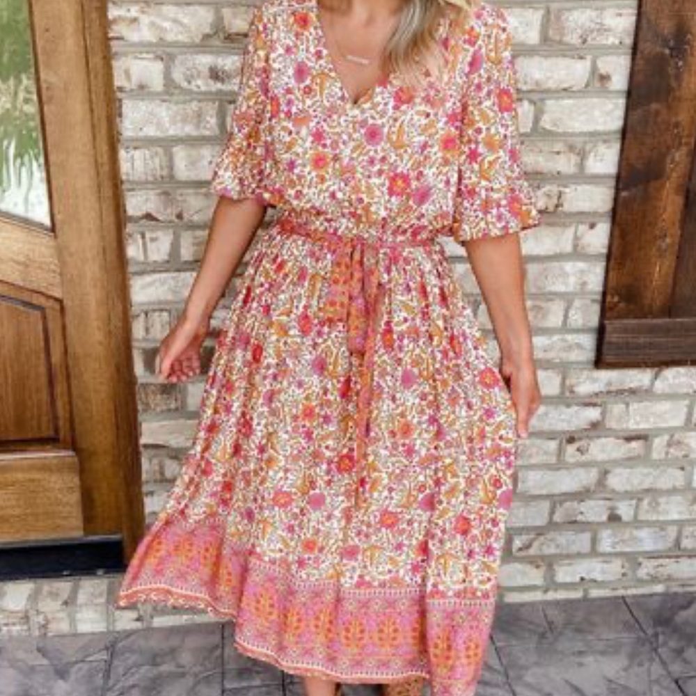 Floral midi dress